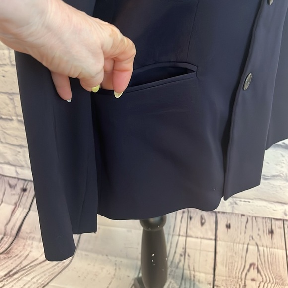 Vintage Ralph Ralph Lauren Blazer Navy Blue 100% Wool Size 8 1990’s - Picture 5 of 12